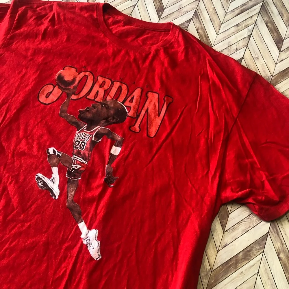 Original 1993 Michael Jordan Big Head Caricature Cartoon T-Shirt Tee Men XL USED